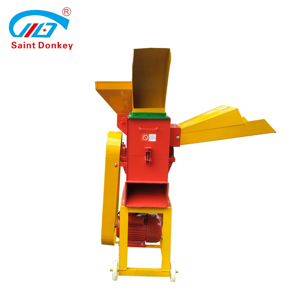 multi-functional chaff cutter machine feed grass hay straw grains grinder for animal food processing farm use