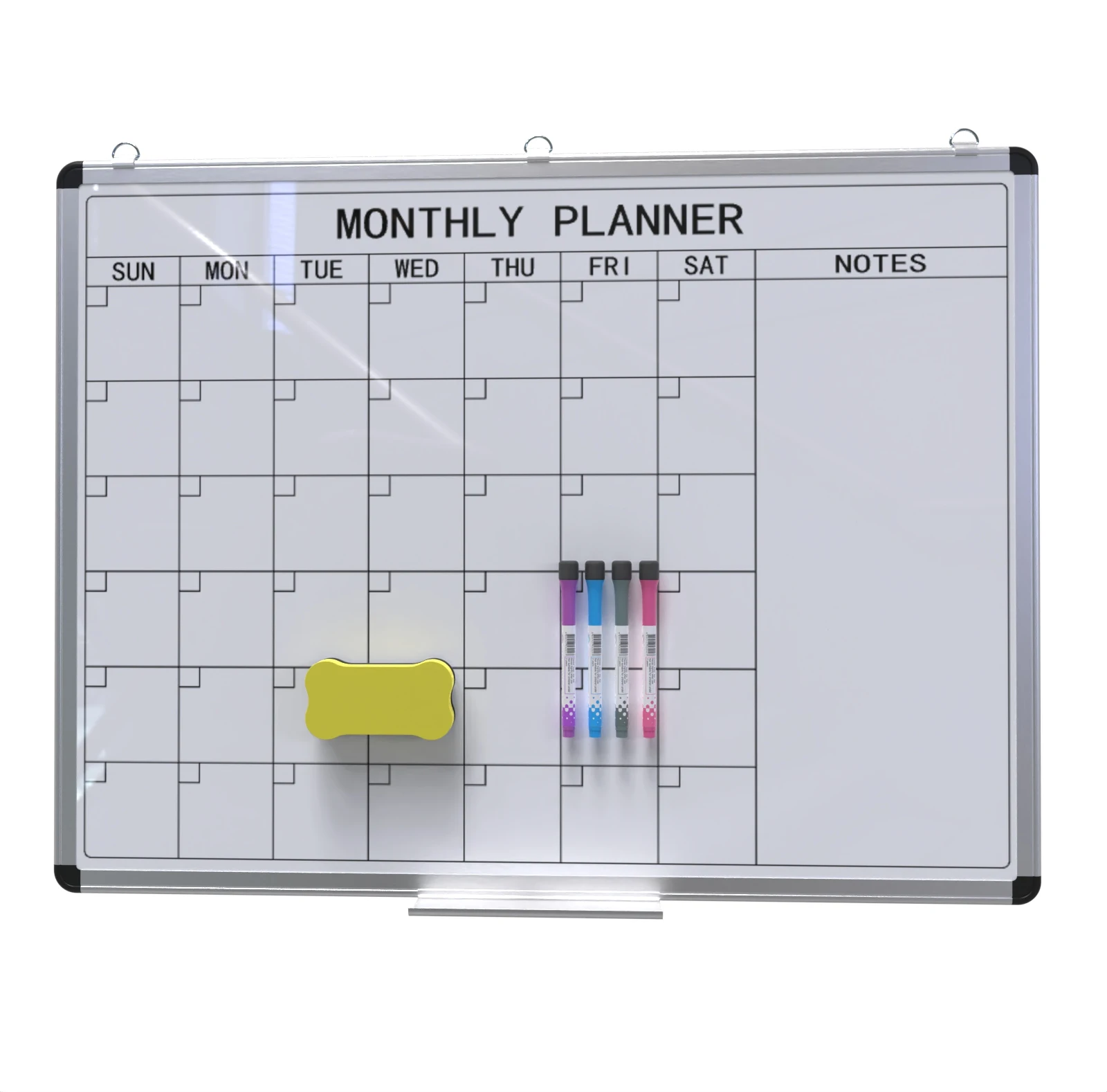 Customized Whiteboard Calendar Magnetic Aluminum Frame Dry Erase Board Weekly Monthly Planner Whiteboards for Home Office Wall