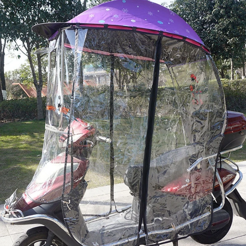 Full Body Sun Shade Rain Folding Waterproof Motorbike Umbrella Rain Cover For Bicycle Motorcycle Electric