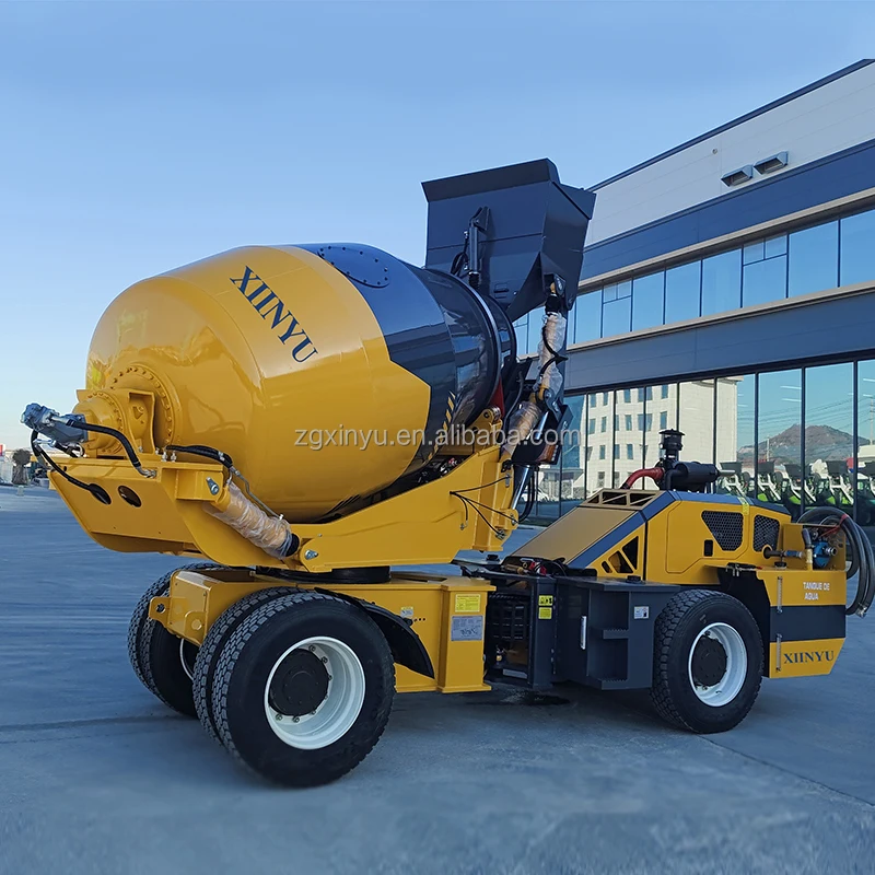 Construction Machinery Mini mobile 10 m3/h-30m3/h self-loading concrete mixer truck for Construction Industry