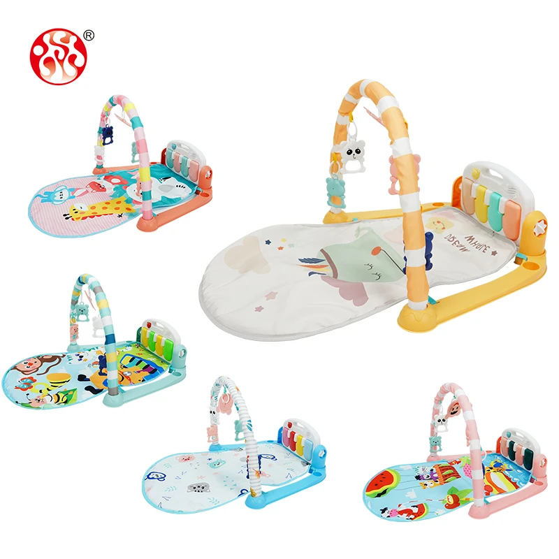 Kids Activity Soft Mat Piano Frame Musical Grow N Infant Indoor Playmat High Quality Fitness Rack Baby Gym Play Mat