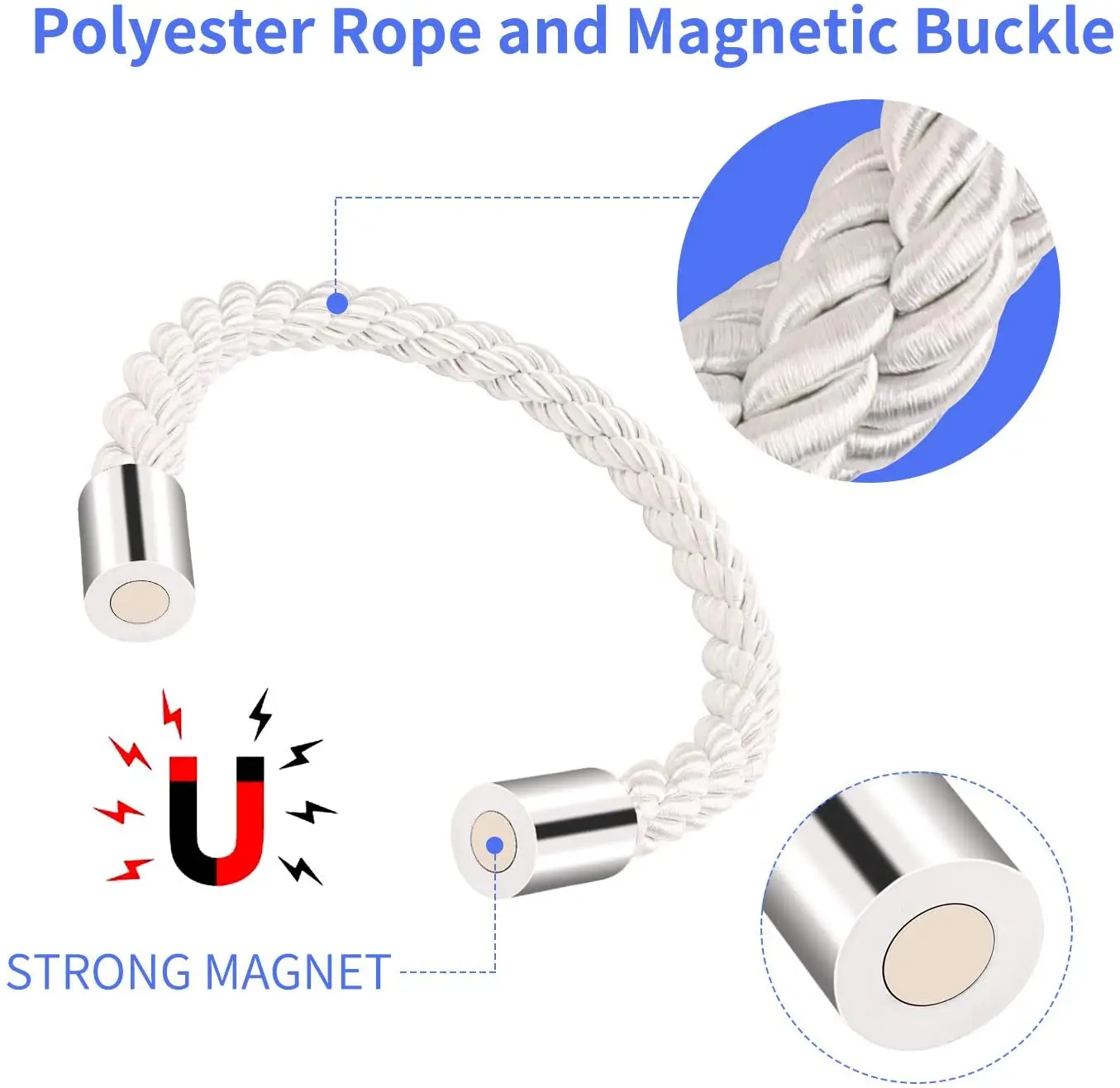 
Amazon Best Seller Decoration Curtain Accessory Home Furniture Curtain Magnetic Tieback Drape Holders Holdbacks Decorative 