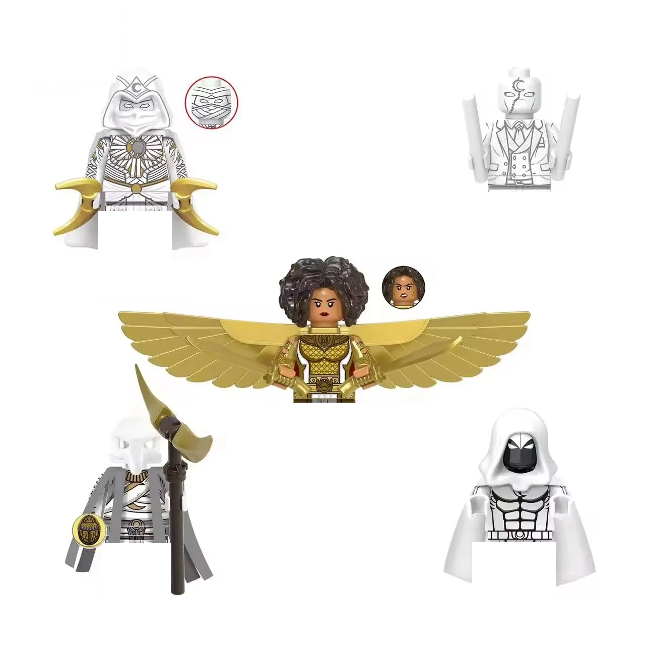 Moon knight Building Blocks Mini Super Heroes Model Compatible Bricks Toys