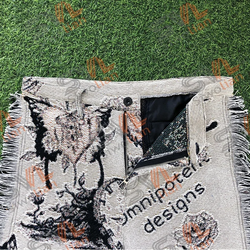 Female Tapestry pants Wholesale Blanket Pants custom plus size woman trousers Jacquard Tapestry Pants with Tassel