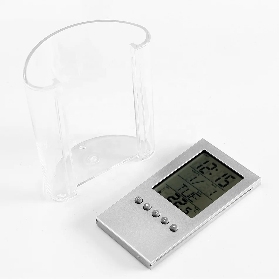 KH-CL054 пластмассы Электрический настольные часы календарь держатель пера с цифровыми часами