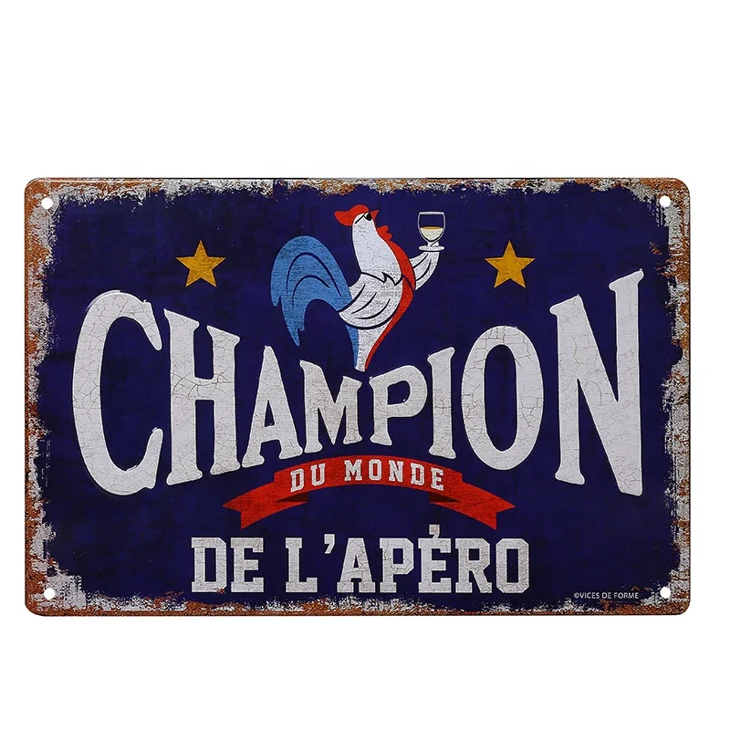 Factory Hot Sale Home Decor Wholesale Vintage Embossed Metal sign, Tin Plaque, Tin Poster
