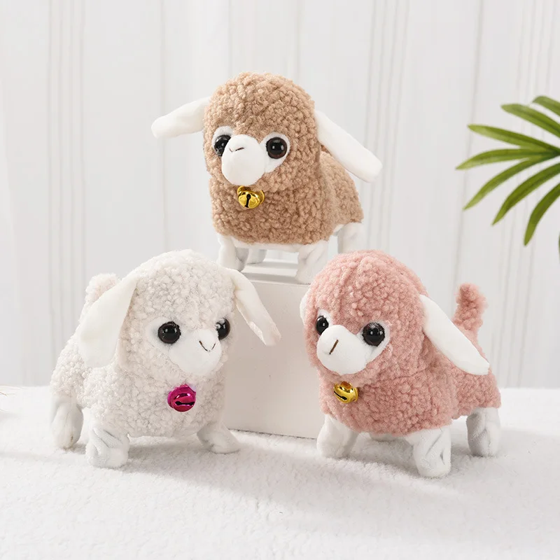 Electric Sheep Plush Toy Simulation Soft Speaking Walking Easter Bunny Stuffed Toys Children Interactive Animal Doll Gift