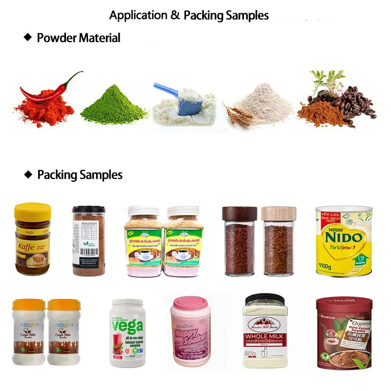 Vanilla Powder Glass Bottle Filling Machine Automatic Jar Packaging Filling And Capping Machine