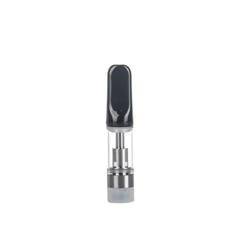 
Wholesale Cartridges Ceramic 510 Thread Coil Vape Pen Cbd Cartridge Black White 0.5ml 1ml Glass Tank Cartridges 