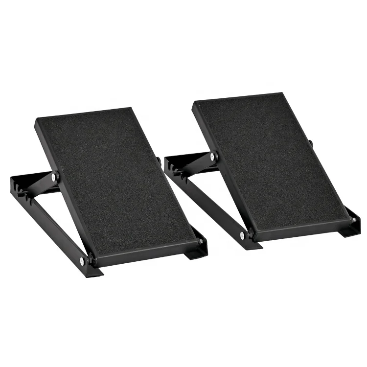 1 Pair Steel Calf Stretcher Adjustable Ankle Incline Board and Slant Board with Full Non-Slip Surface