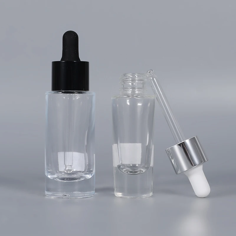 Hot selling 15ml 30ml 50ml essential oil essence clear glass dropper bottle