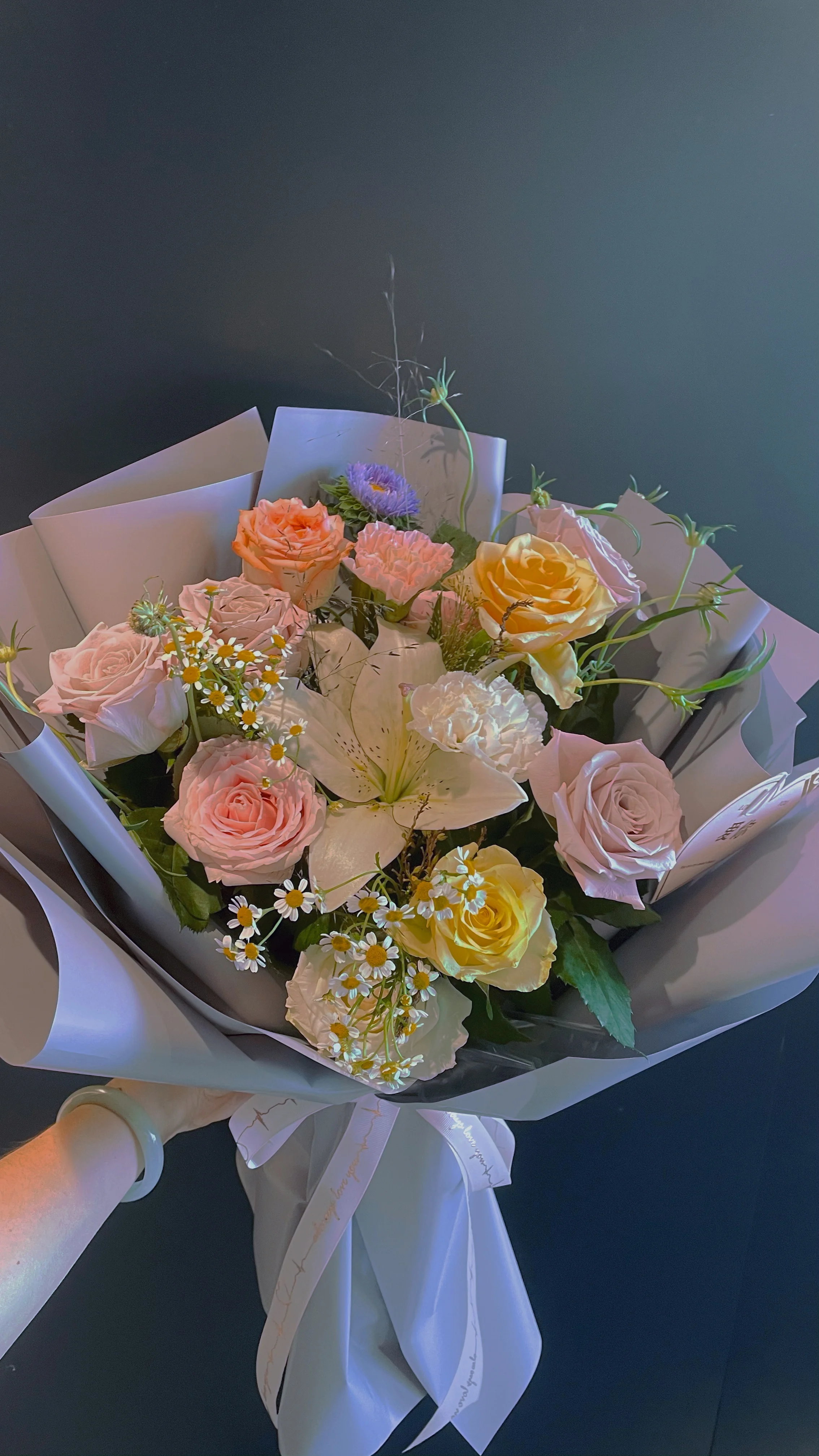 Yuhuiting flower mauve natural bouquet