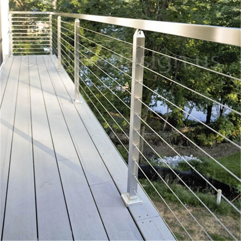 Daiya stainless steel railing baluster systems with wire cable rope for deck and balcony