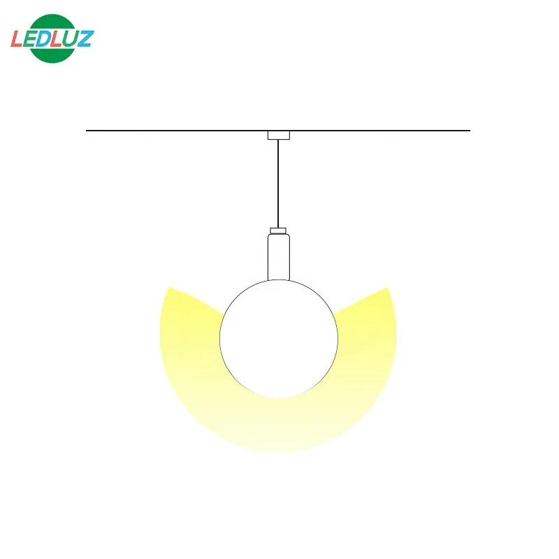 
40mm diameter aluminum profile for surface or pendent light 