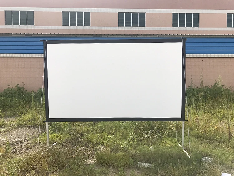 16 9 Fast Folding Projection Screen Outdoor Rear Portable Foldable Portable Projector Projection Screen With Aluminium Frame