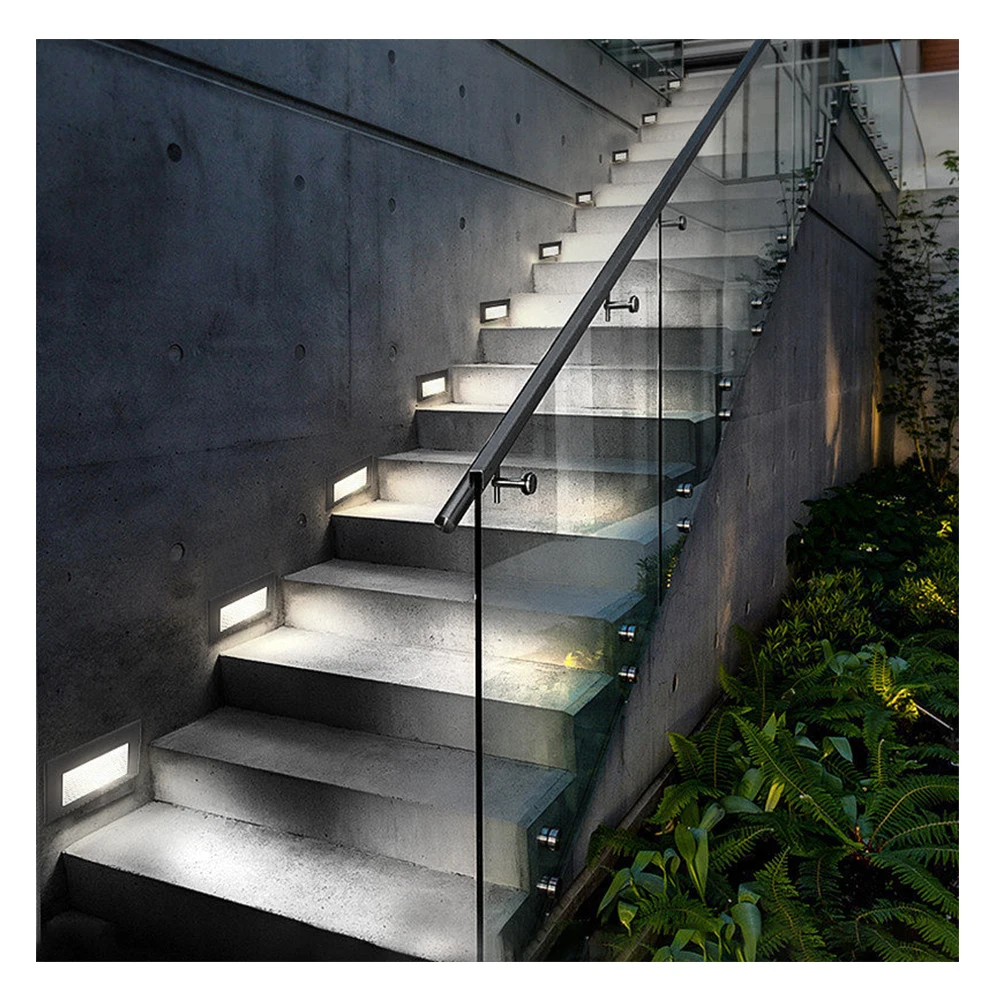 New Round &Rectangle 3W Corner LED Stair lighting Wall Lamp AC85-265V LED indoor outdoor stair lamp led recessed step wall light