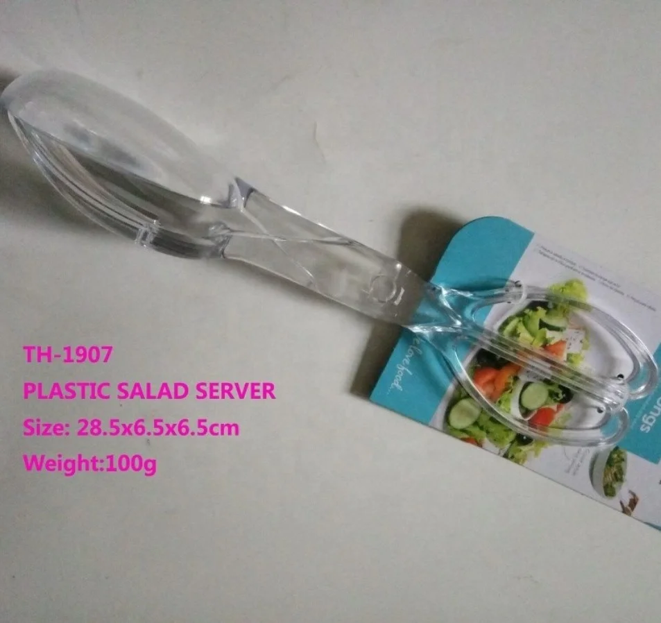 plastic salad food tongs kitchen utensil