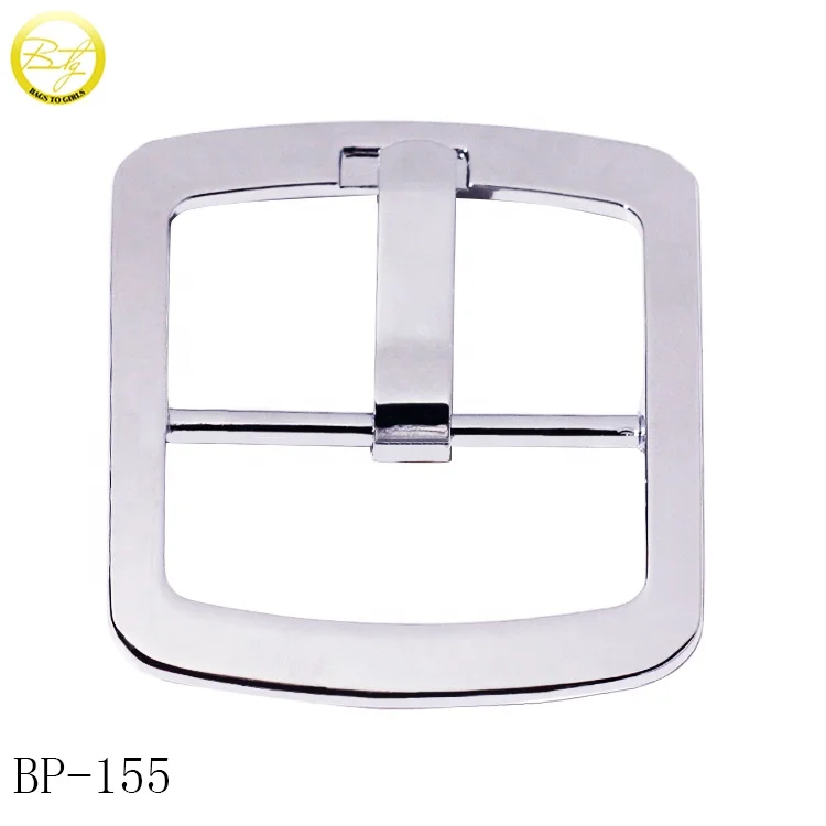 Custom made logo leather belts buckle zinc alloy shoes pin buckle adjuster hardware for handbags