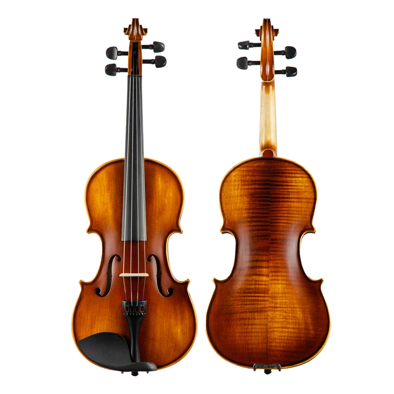 Christina V03 Handmade Solid Wood Violin Set with Case String and Wood Bow Spruce Face Maple Sides