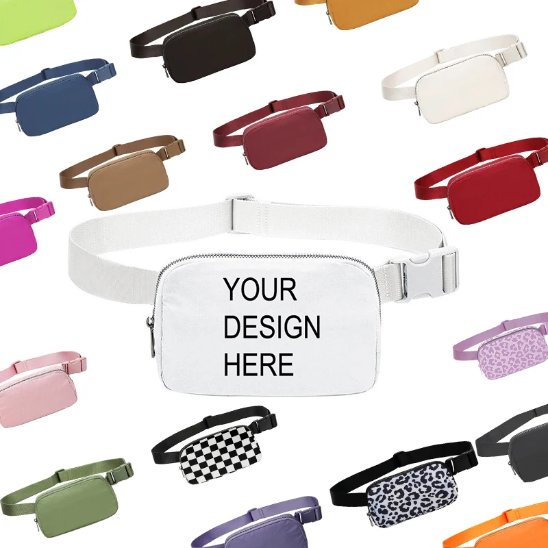 Wholesale Custom Crossbody Bag Women Fanny Bag Waterproof  Belt Pack Nylon Outdoor Sports Waist Purse For Men