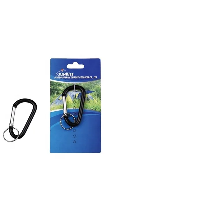 83020# Aluminum Carabiner Snap Hooks with Key Ring