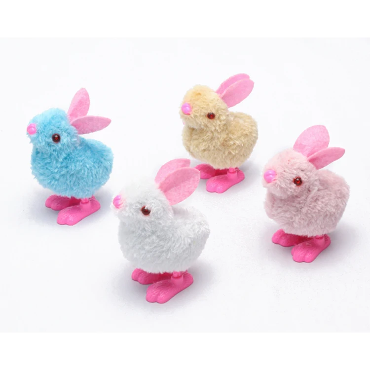 EPT $1 Dollar promotion Toddlers Easter Wind Up Bunny Jumping Chick Novelty Chicken Hopping Wind up Kids Toy For Party Favor