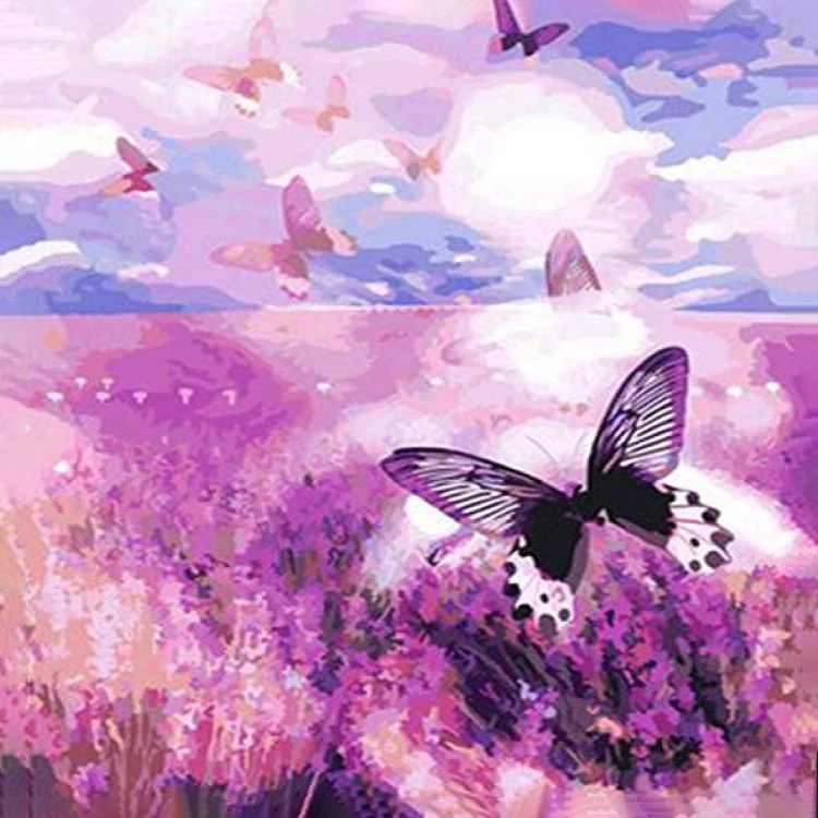 
Chunzhen Customized 30*40cm Pd-7156 Abstract Butterfly Wall Decorative Canvases For 5d Supplies Diamond Painting 