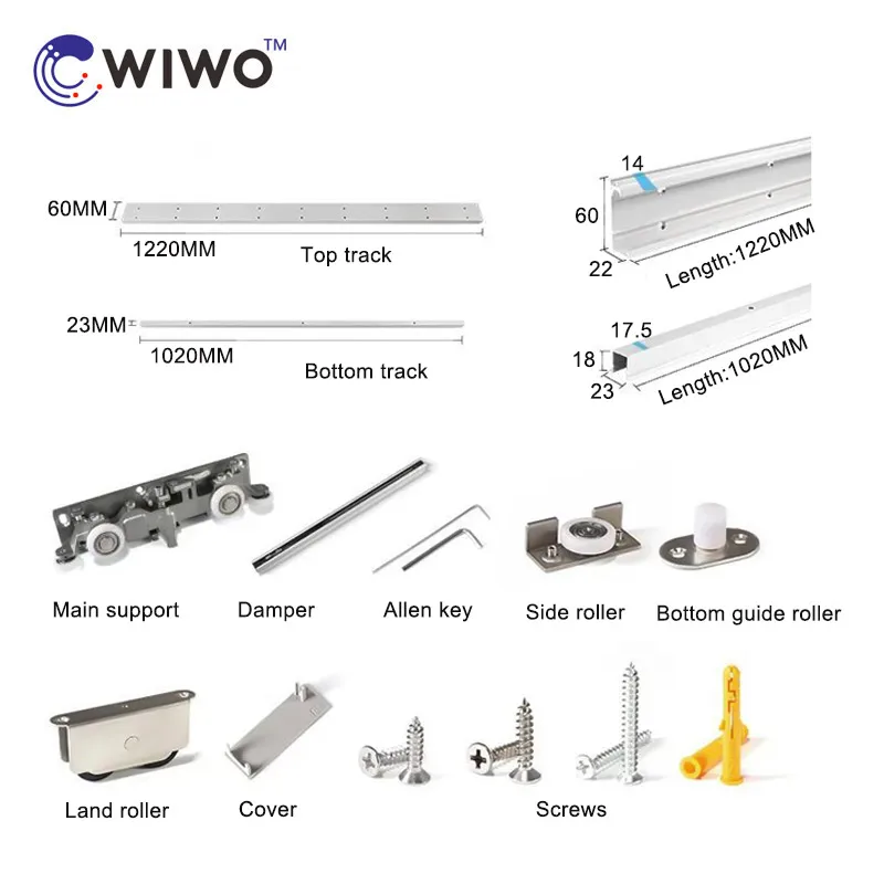 China Supplier Shower Door Hardware Sliding Barn Wood Door Roller Wheel Set