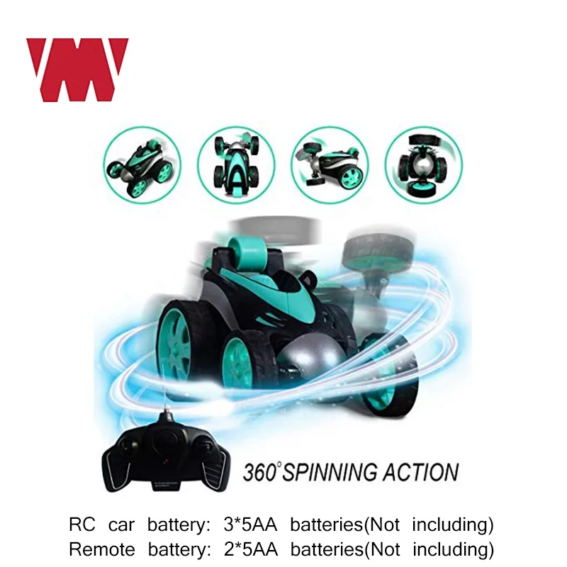 
Amazon hot selling Kids 360 Degree Rolling Remote Control toy Car RC 4 Wheel Racing Vehicle Tumbling Remote Stunt Car Toys Gift 