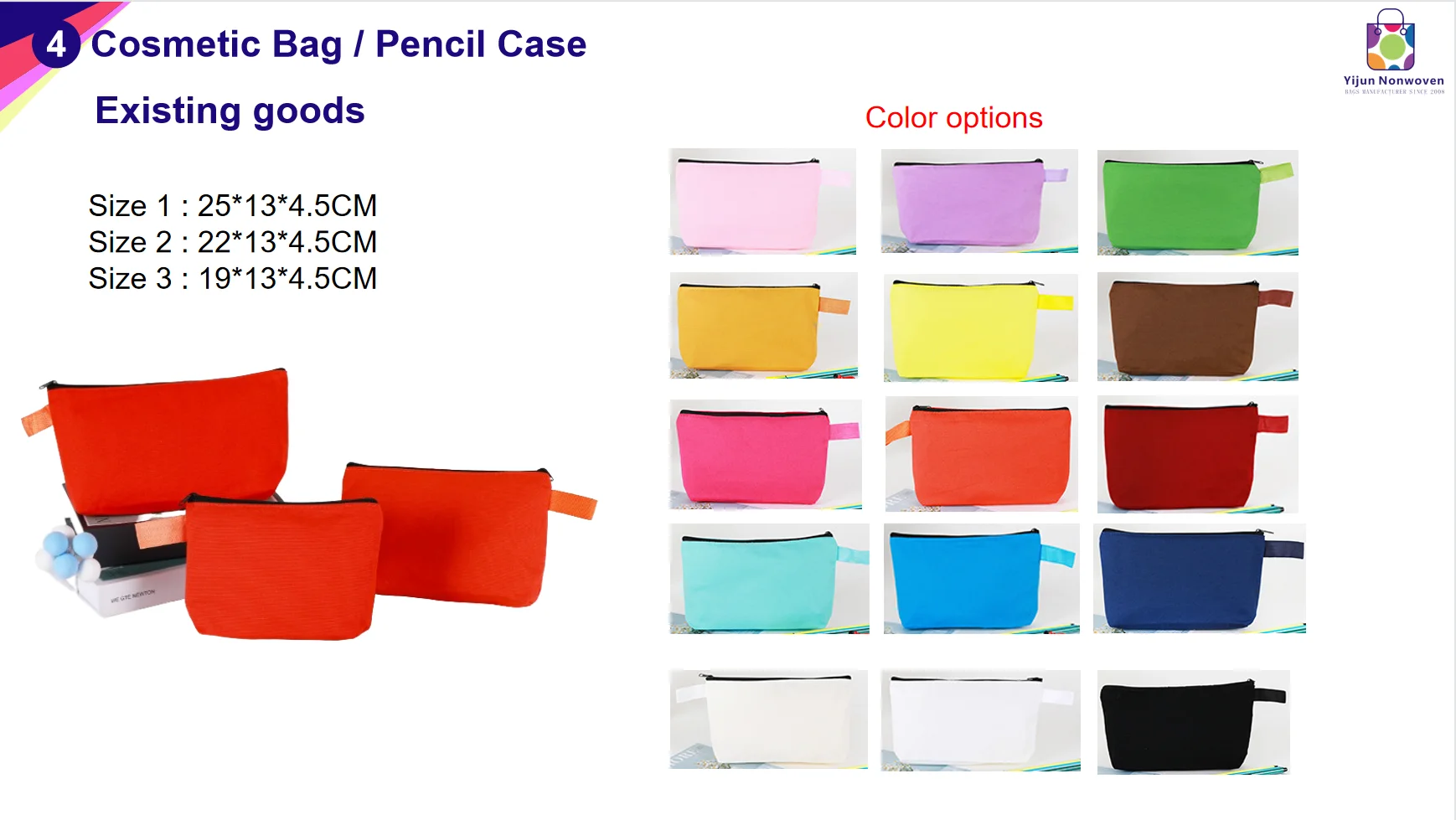 customized Canvas Coin Pouch Purse Multi-Function Toiletry Travel mini Makeup Cosmetic Bag With Metal Zipper