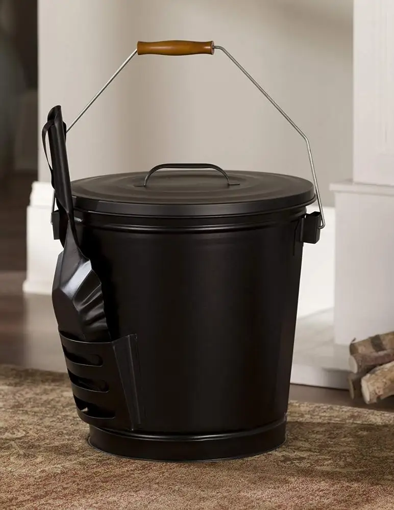 
Special design bucket with shovel ash bucket side shovel and cover to prevent dust on the floor storage capacity 