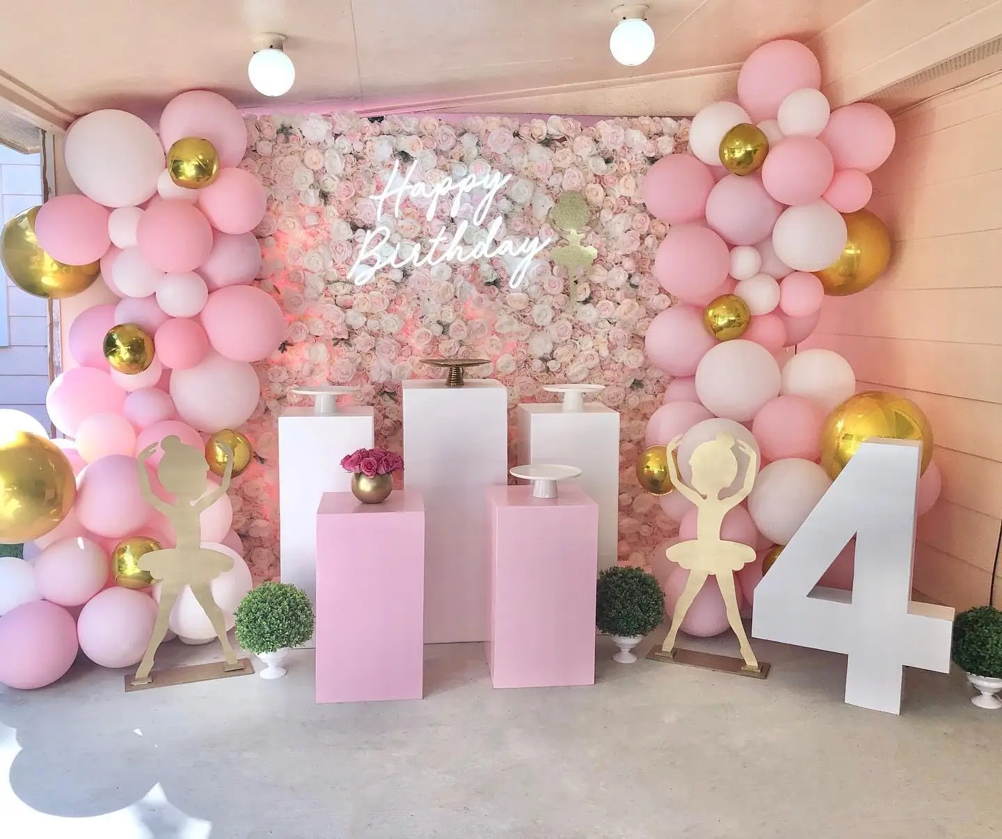 Pink and White Balloon garland Arch Kit 121PCS Pastel Pink White Gold Confetti Balloons for Girls Birthday Decorations