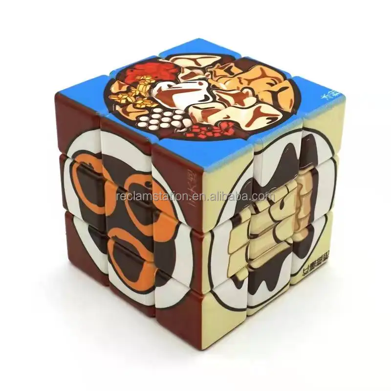 3D UV printing 3x3x3 magic cube promotional advertising gift custom 7cm speed Cube Puzzle toys for children