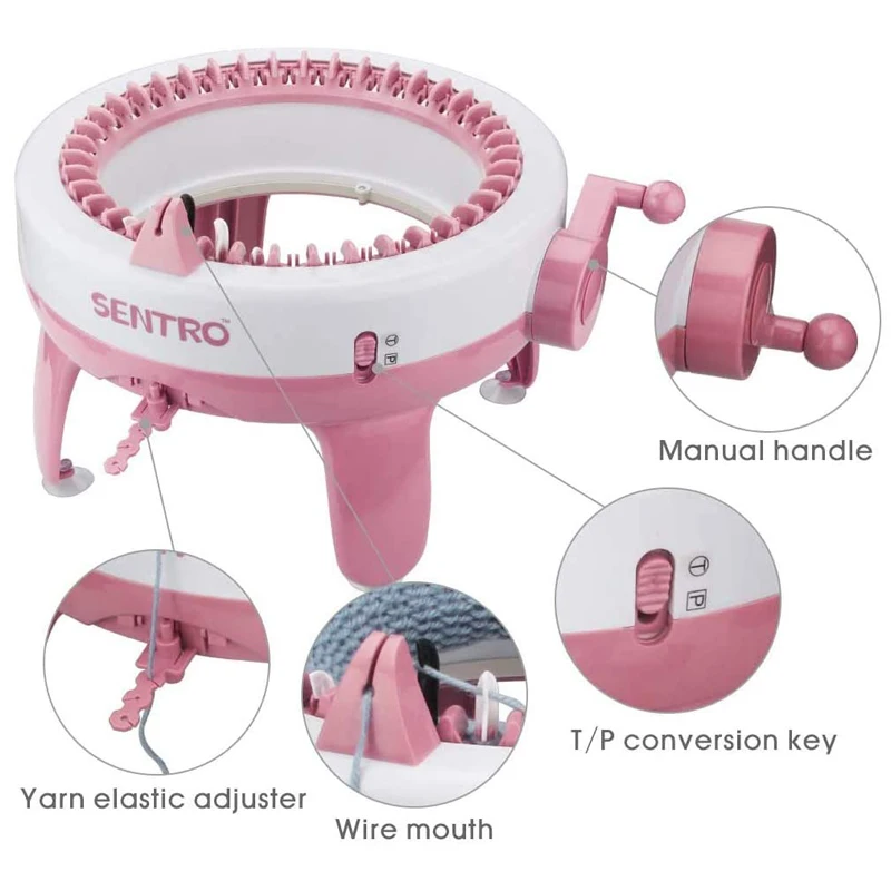 Plastic loom knitting set 40 needles smart round knitting looms kit kids DIY tool knitting machine