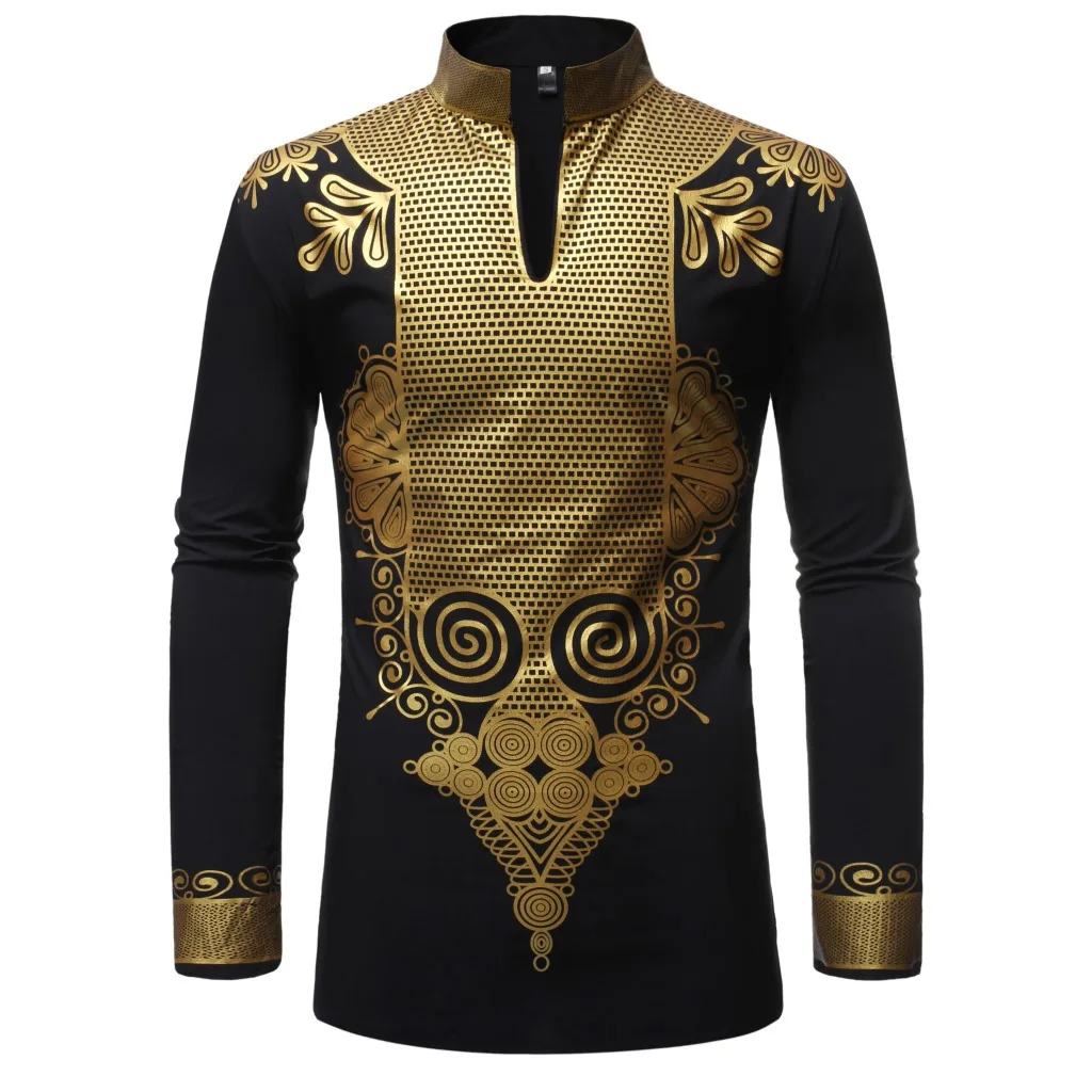 High quality polyester cotton mens fashion design Africa traditional ethnic clothing african dashiki shirts african clothing
