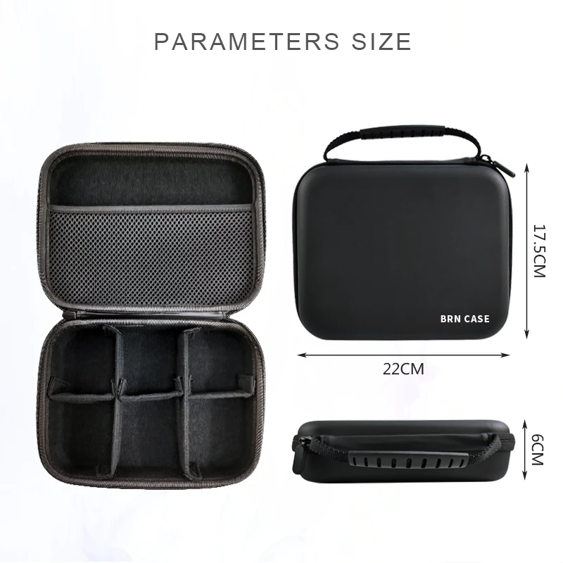 Waterproof Leather Tool Set Box Black Square Repair Tool Carrying Bag Hard EVA Decoration Tool Case