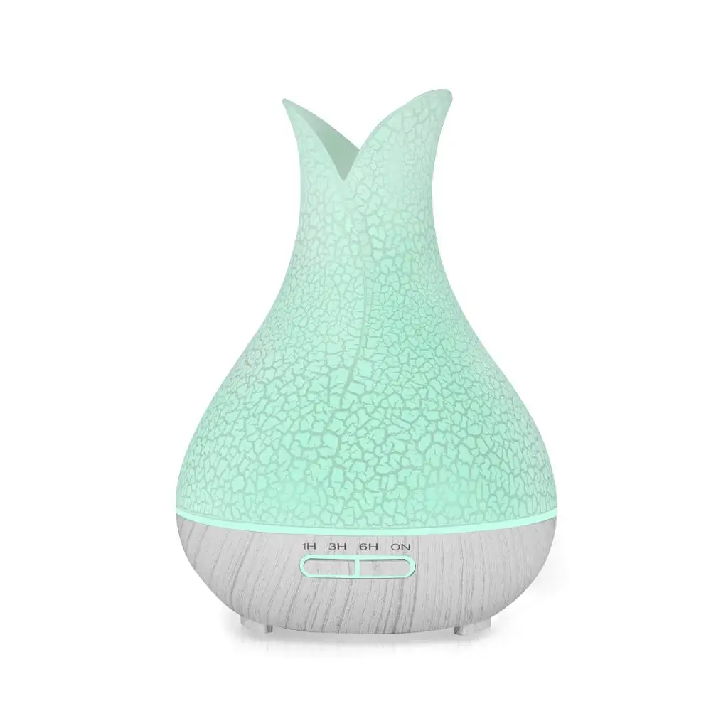 Granited Marble Oils  Diffuser, 400ml Flower Vase Cool Mist Humidifiers with Auto Shut Off when No Water