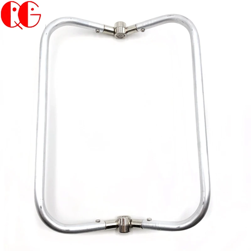 Crafts DIY Projects Tubular U-Shaped Bag Handle Inner Clasp Lock high quality handbag metal Aluminum clutch frame Metal bag