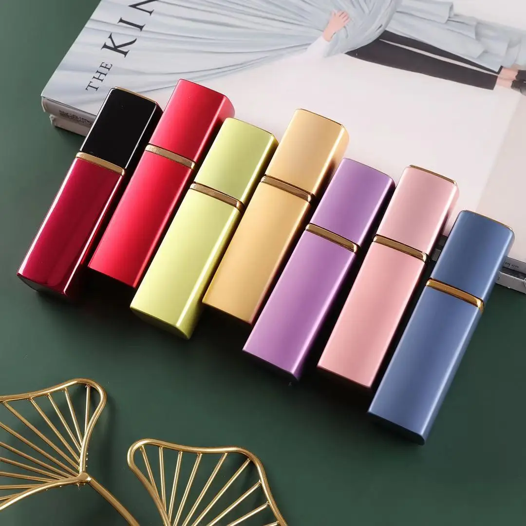 20ml Square Shape Twist Up Aluminum Fragrance Perfume Atomizer Bottle