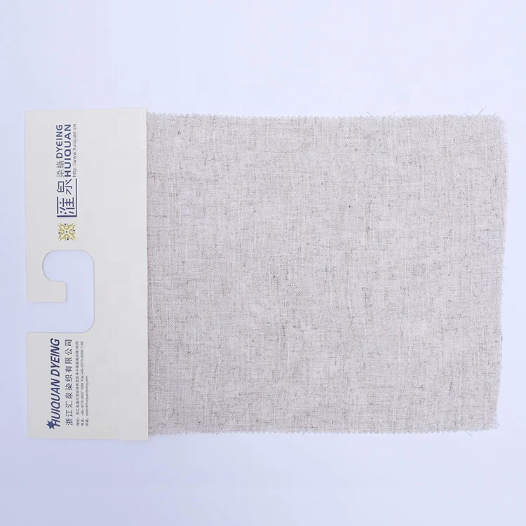 Solid color stock stonewashed soft wrinkle free linen rayon blended fabric for dress