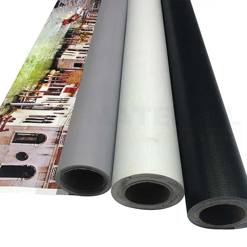 Hot Sale 440g Glossy Matt digital eco solvent printable advertising media PVC Fabric Flex Banner in Roll