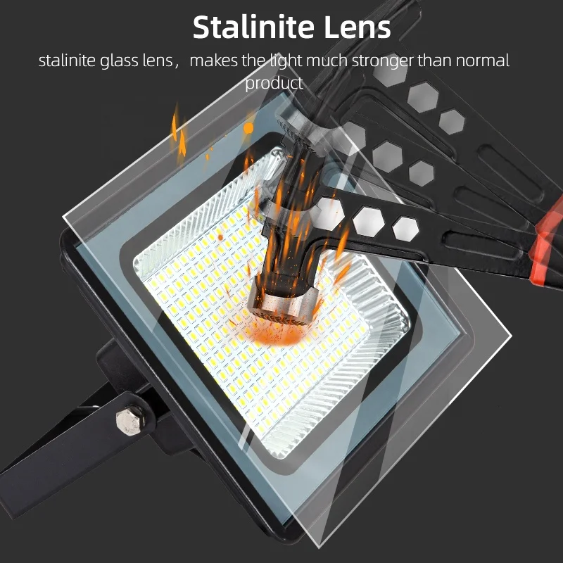 Factory Wholesale OEM Garden Security Solar Powered Floodlight 100W 200W Led Grid Solar Flood Light