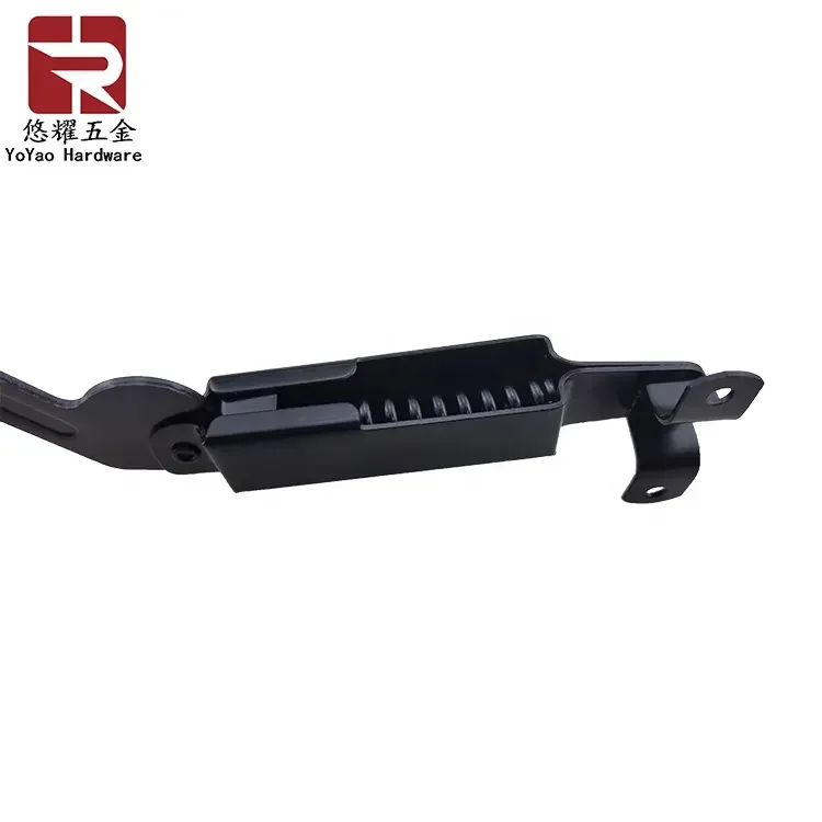 Safe Black Flip Furniture Accessories Storage Cabinet Door Hinges / Ottoman and Bench Cover Stay Hinges Metal Iron Free 100pcs