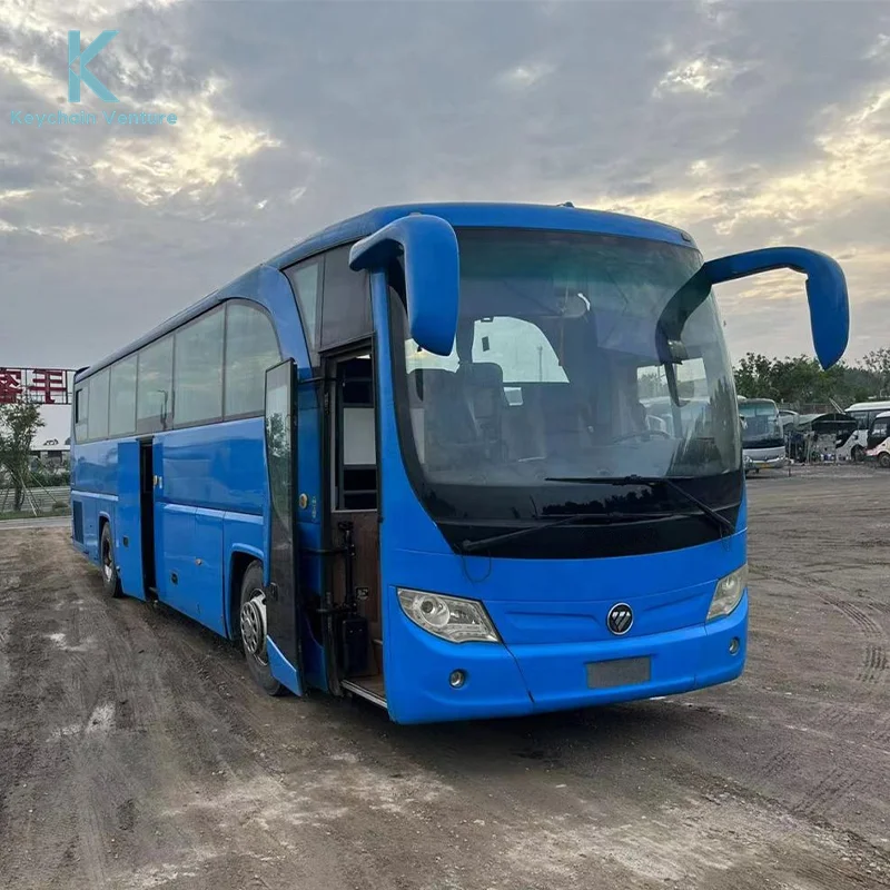 Роскошные автобусы с двойными дверями 55 мест б/у дизельным двигателем BJ6129U8BJB-3
