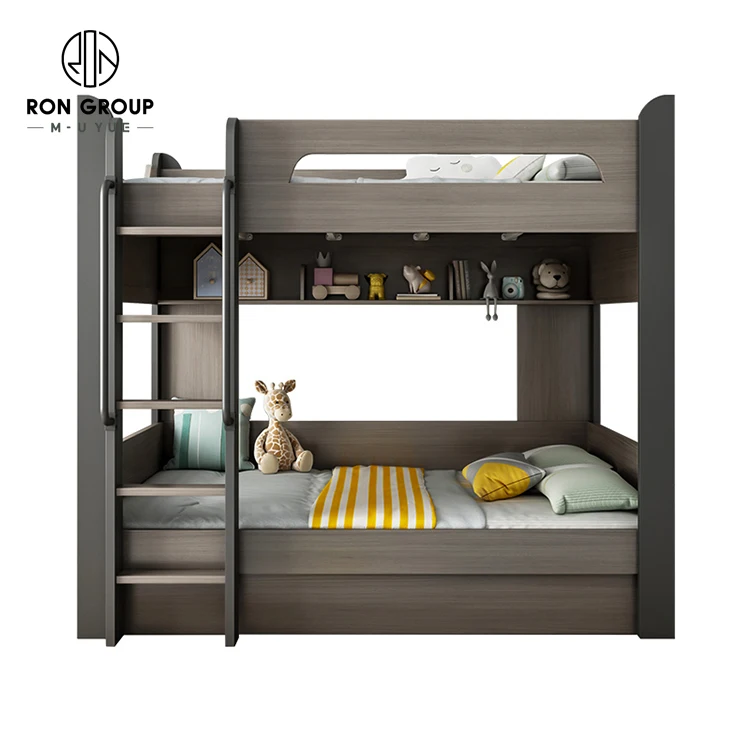 Оптовая продажа, высокие поручни, дешевая компактная детская двойная двухъярусная кровать с лестницей и лестницей