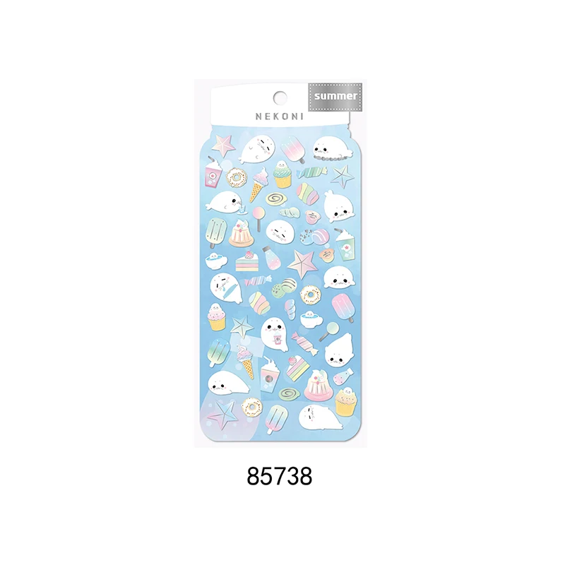  Nekoni Kawaii милые животные бумажные наклейки декоративные Клейкие Мультяшные на заказ для