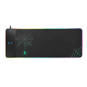 Custom RGB wireless charging mouse pad 15W wireless charger extended soft gaming mouse pad