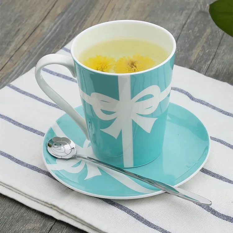 Flower Shape Tea Stirring Spoon Stainless Steel Long Handle Rose Gold Dessert Coffee Spoon