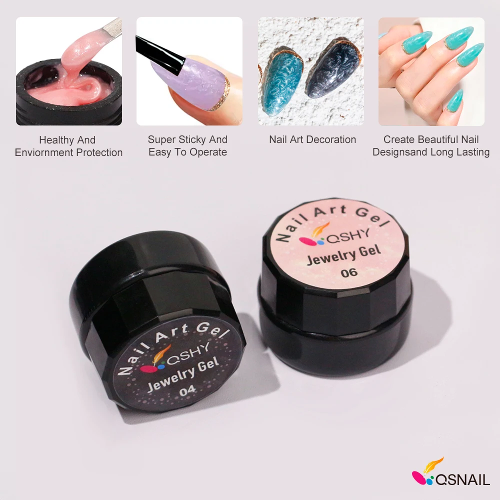 High Quality 5g UV Gel Nail Art Polish Long-Lasting 3D Jewelry Gel for Nail Beauty Supplies Private Label Wholesale Supply