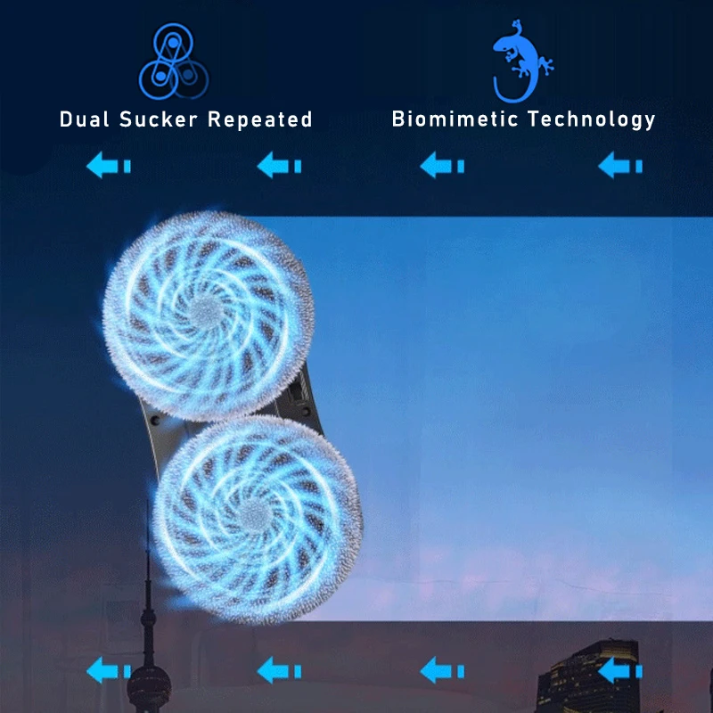 Electric Window Cleaning Robot Intelligent Wall Glass Cleaning Robot Double Side Water Spray Wipe Automatic Window Cleaner Robot